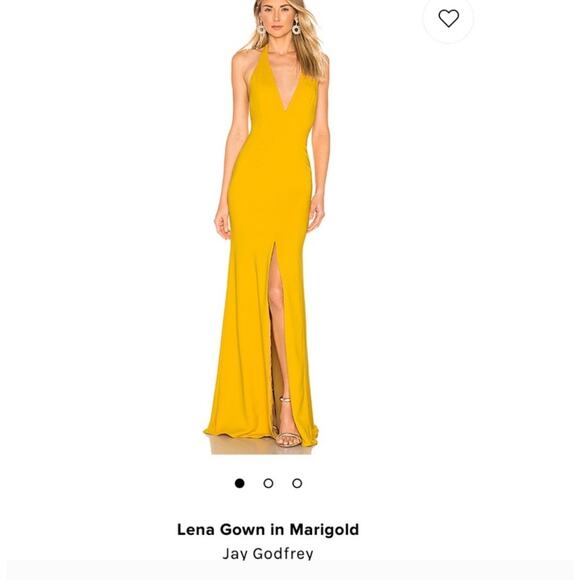 Jay Godfrey Lena Gown in Marigold - Picture 1 of 11